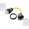 Ac Works 1.5FT Temporary Power RV 30A TT-30P Plug to CS6364 50A Locking Female Adapter TETT-018
